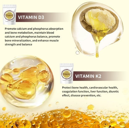 Vitamin D3 & K2 Soft gels 10,000 IU + 200 mcg with Coconut Oil | 180 Count